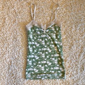 Abercrombie & Fitch Floral Cami with Lace Trim